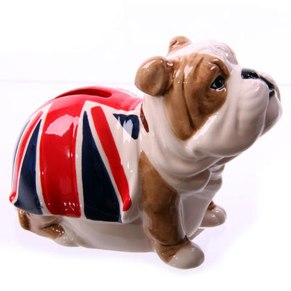 Union Jack British Bulldog Money Box